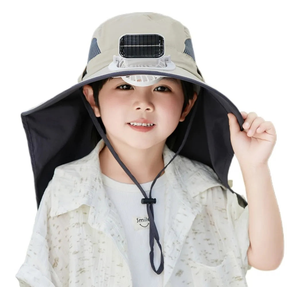 Thermabuild | Adjustable Kids Solar Fan Hat