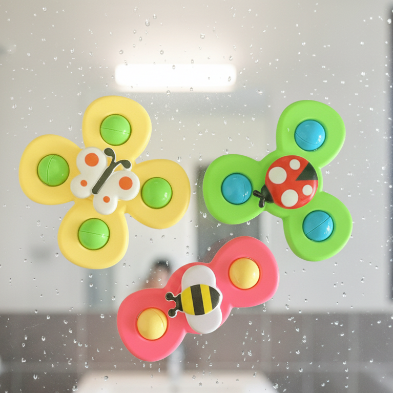 Thermabuild | Colorful Bath Fidget Spinner with Cute Insect Design