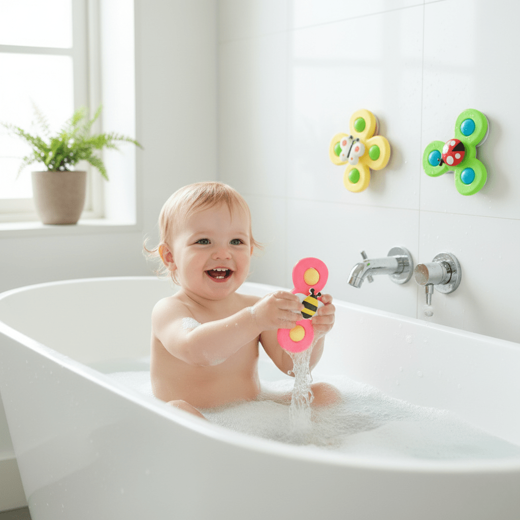 Thermabuild | Colorful Bath Fidget Spinner with Cute Insect Design