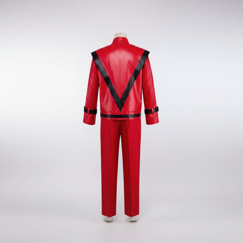 Thermabuild | Kids' Halloween Thriller Cosplay Costume Faux Leather Jacket and Pants Two Piece Set for Party