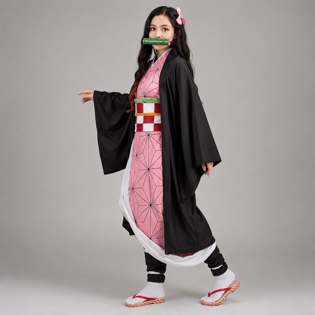 Thermabuild | Kids' Halloween Anime Cosplay Costume and Outfit Set with Kimono Haori Jacket and Wide Leg Wraps