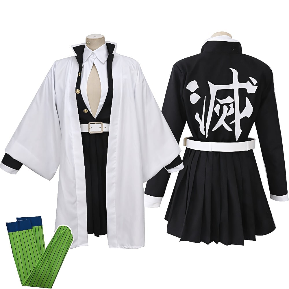 Thermabuild | Kids' Halloween Anime Cosplay Costume and Outfit Set with Kimono Haori Jacket and Wide Leg Wraps