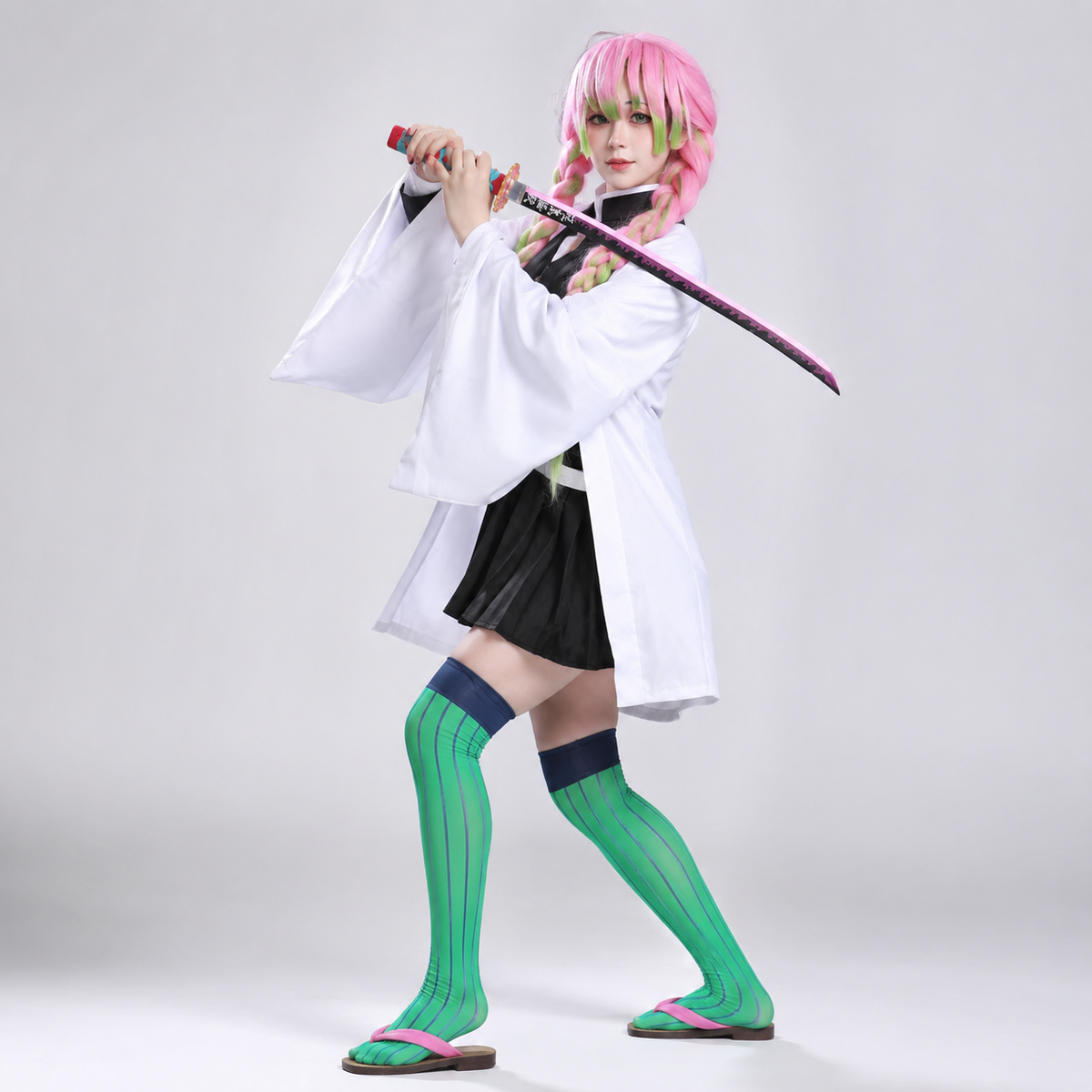Thermabuild | Kids' Halloween Anime Cosplay Costume and Outfit Set with Kimono Haori Jacket and Wide Leg Wraps