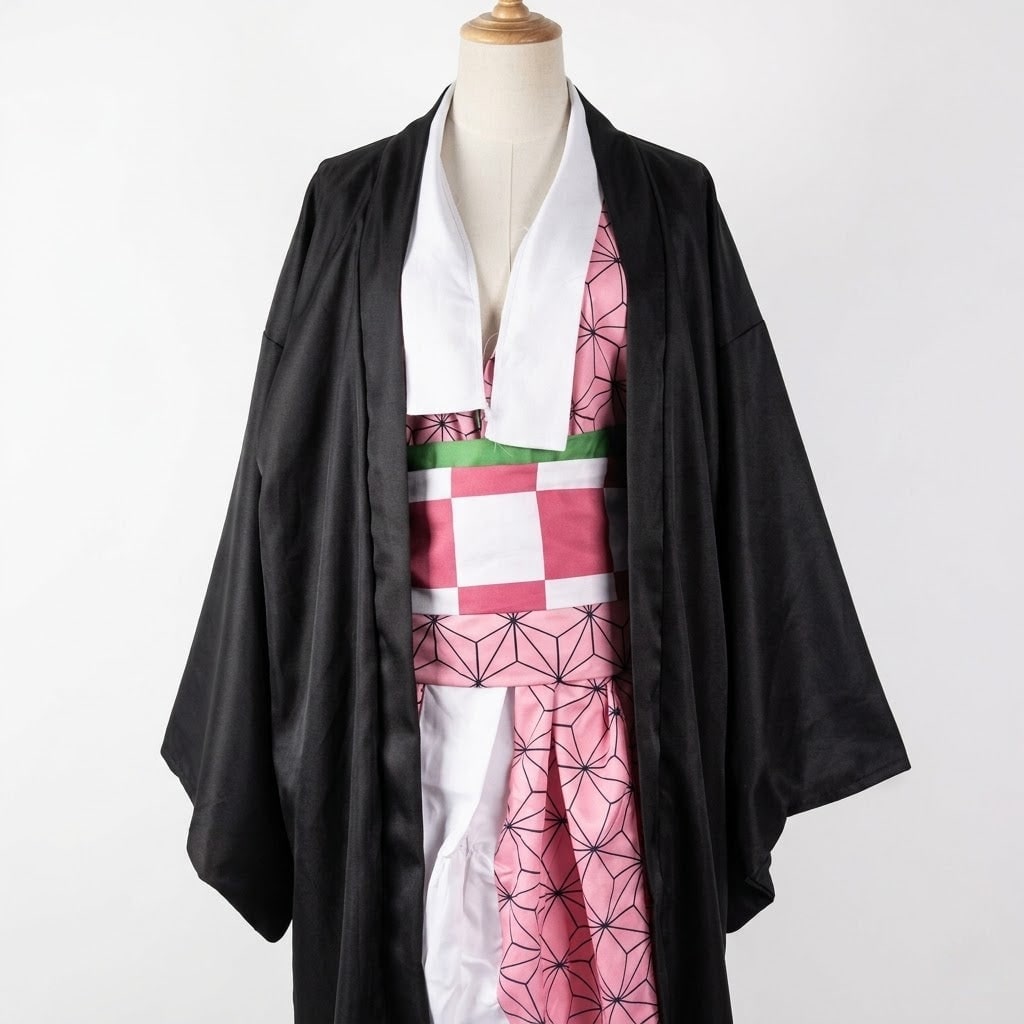 Thermabuild | Kids' Halloween Anime Cosplay Costume and Outfit Set with Kimono Haori Jacket and Wide Leg Wraps