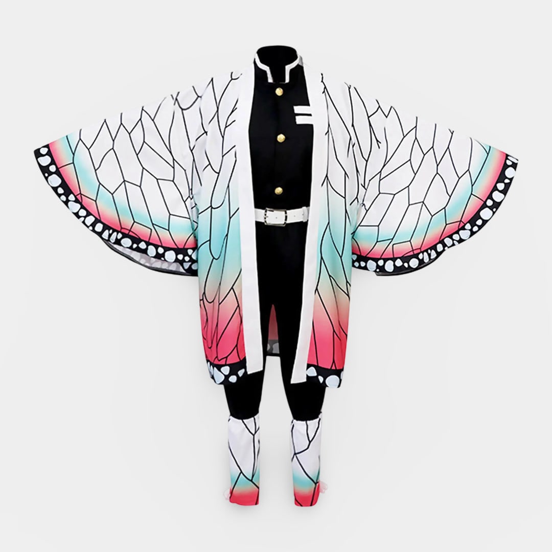 Thermabuild | Kids' Halloween Anime Cosplay Costume with Butterfly Kimono Jacket Five-Piece Set