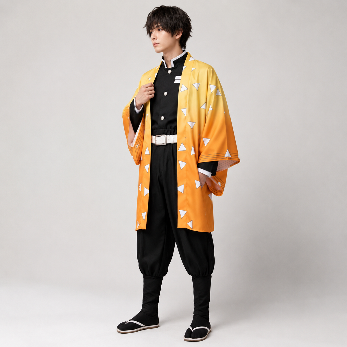 Thermabuild | Kids' Halloween Anime Cosplay Costume with Haori Jacket and Fox for Character Party Dress-Up