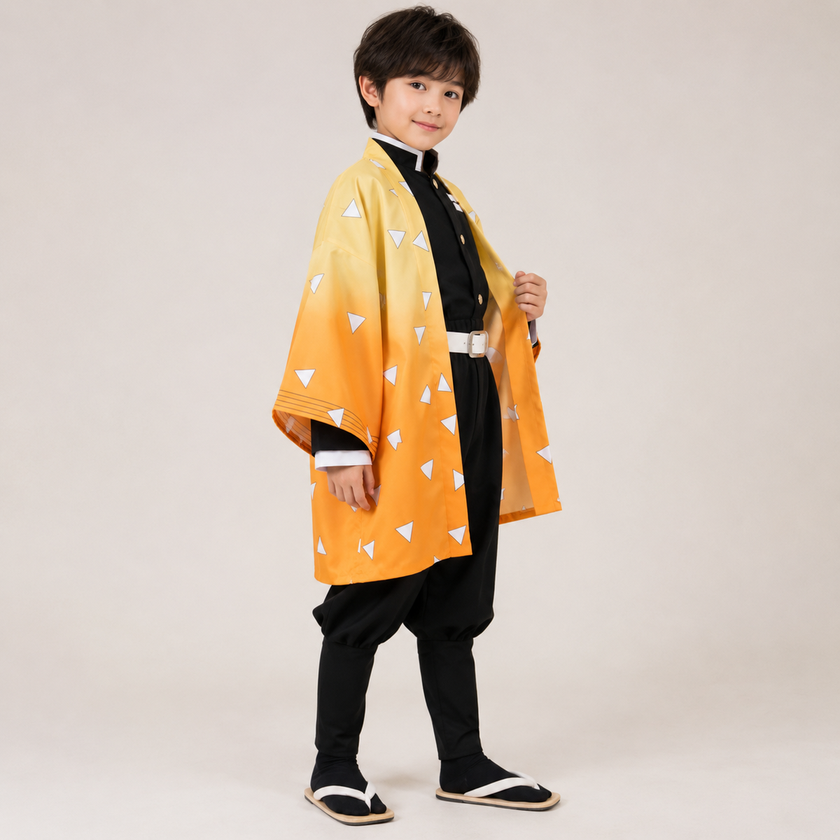 Thermabuild | Kids' Halloween Anime Cosplay Costume with Haori Jacket and Fox for Character Party Dress-Up