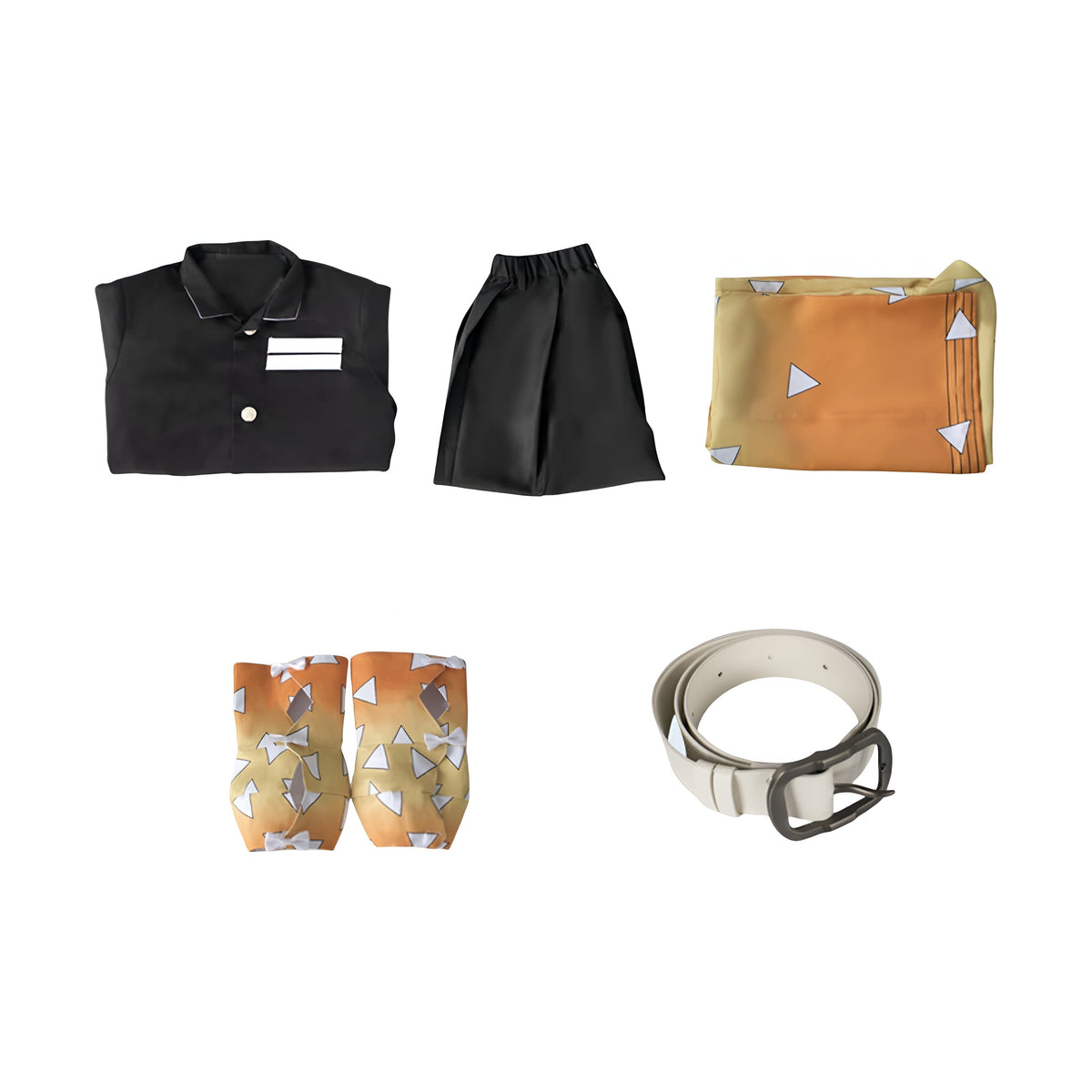 Thermabuild | Kids' Halloween Anime Cosplay Costume with Haori Jacket and Fox for Character Party Dress-Up