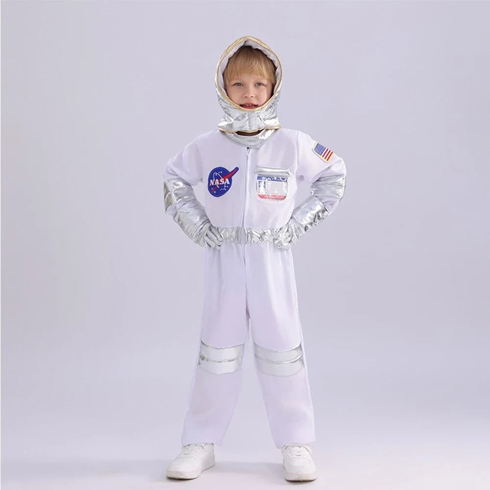 Thermabuild | Kids' Halloween Astronaut Costume Suit Patches Full Jumpsuit for Space Explorer Party
