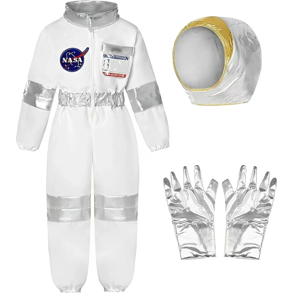 Thermabuild | Kids' Halloween Astronaut Costume Suit with Helmet and Gloves for Space Explorer Role Play