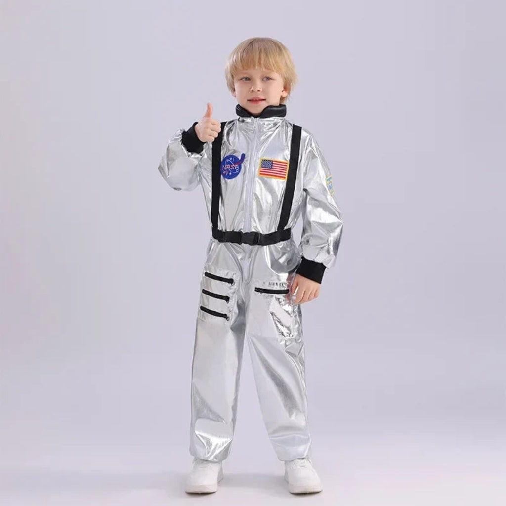 Thermabuild | Kids' Halloween Astronaut Suit Costume for Space Patches and Jumpsuit Design Female