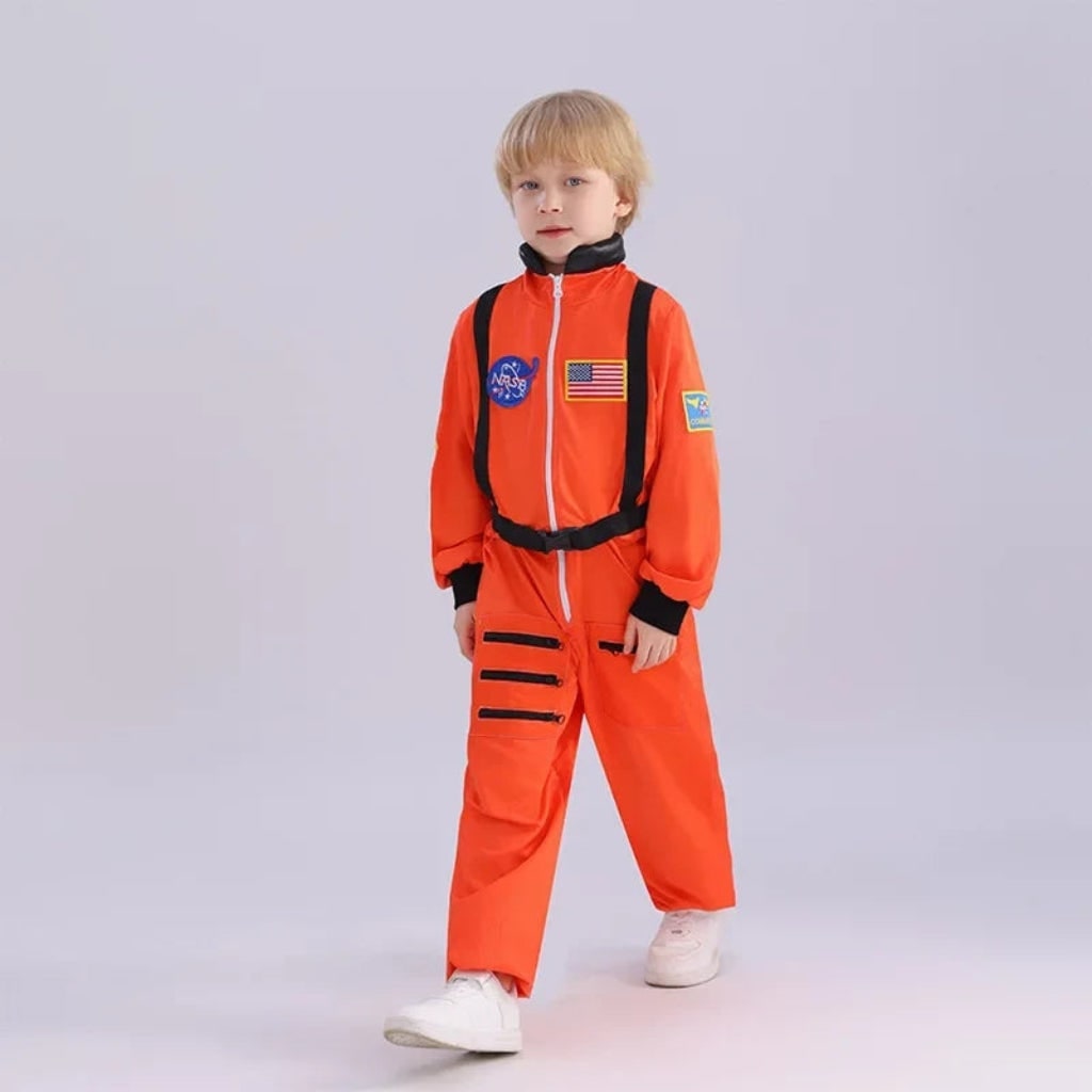Thermabuild | Kids' Halloween Astronaut Suit Costume for Space Patches and Jumpsuit Design Female