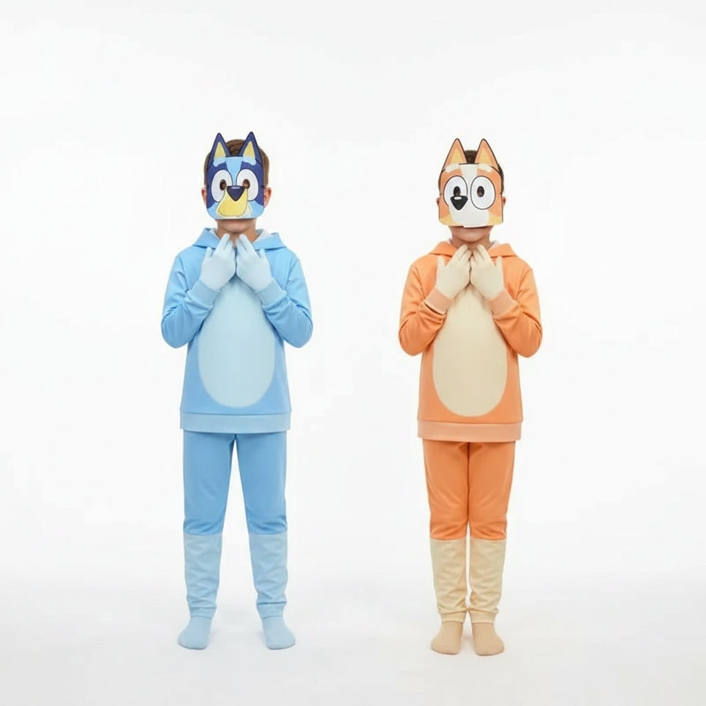 Thermabuild | Kids' Halloween Character Costume with Mask Hoodie and Pants Set for Dress Up Party