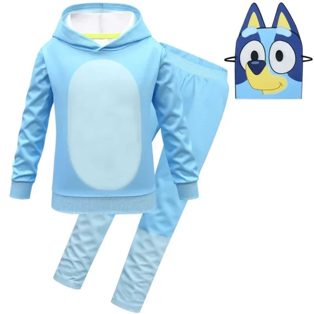 Thermabuild | Kids' Halloween Character Costume with Mask Hoodie and Pants Set for Dress Up Party