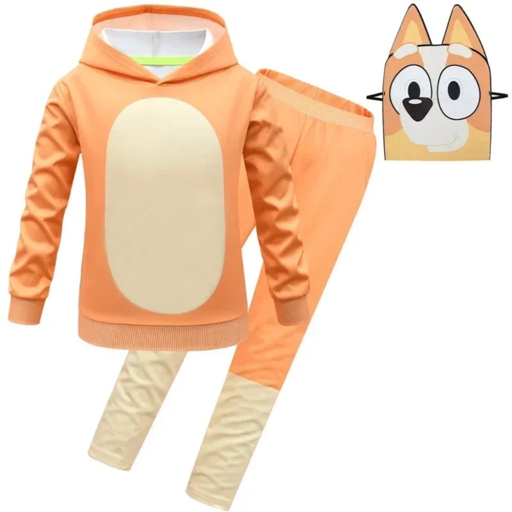 Thermabuild | Kids' Halloween Character Costume with Mask Hoodie and Pants Set for Dress Up Party
