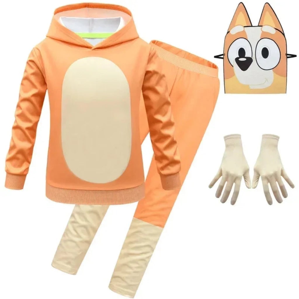 Thermabuild | Kids' Halloween Character Costume with Mask Hoodie and Pants Set for Dress Up Party