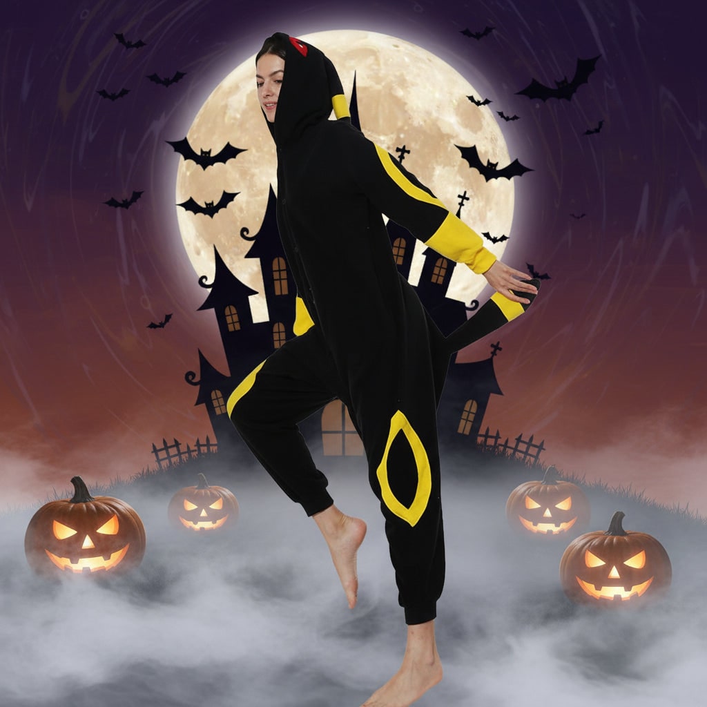 Thermabuild | Kids' Halloween Christmas Onesie Pajamas with Character Hood and Fleece for Xmas Party