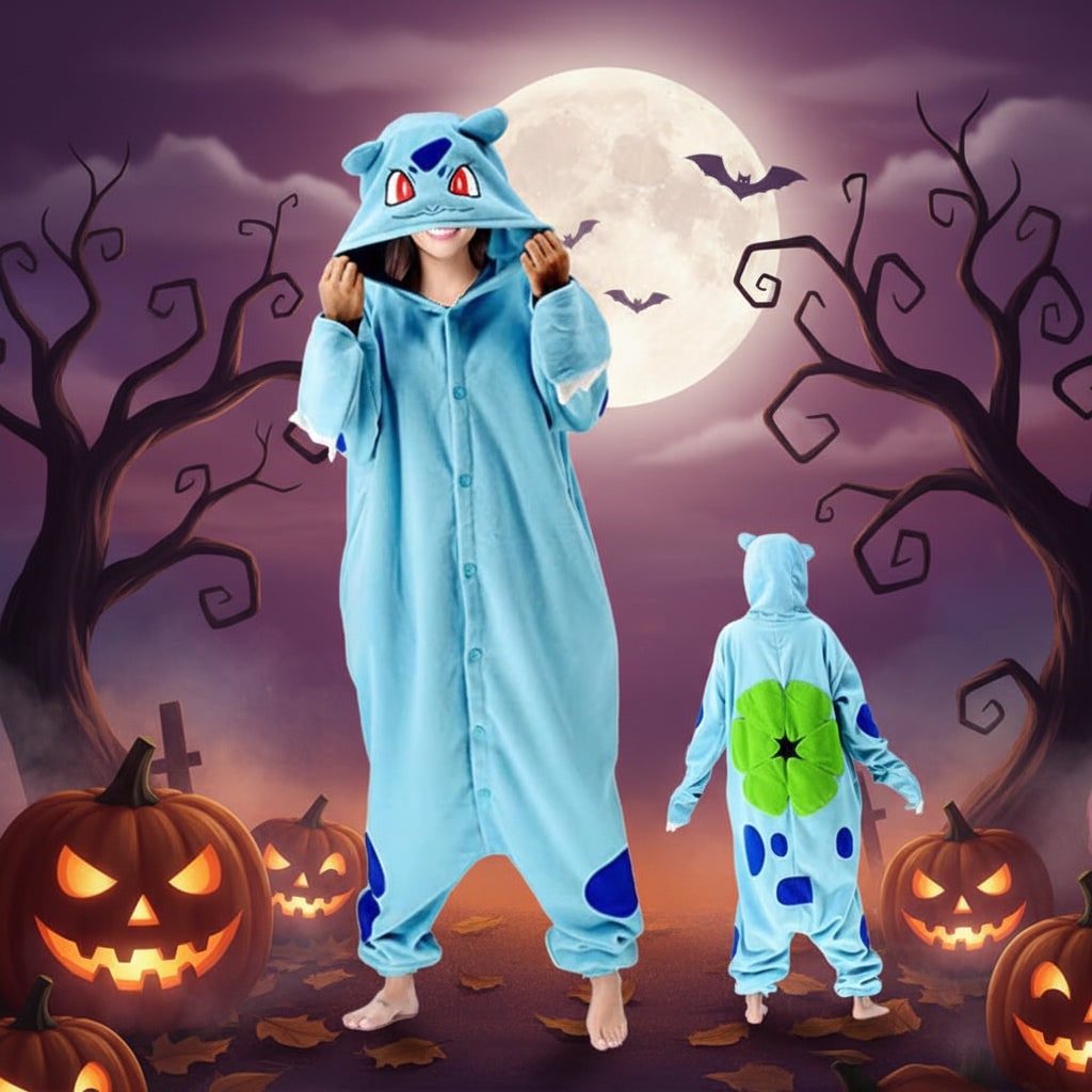 Thermabuild | Kids' Halloween Christmas Onesie Pajamas with Character Hood and Fleece for Xmas Party