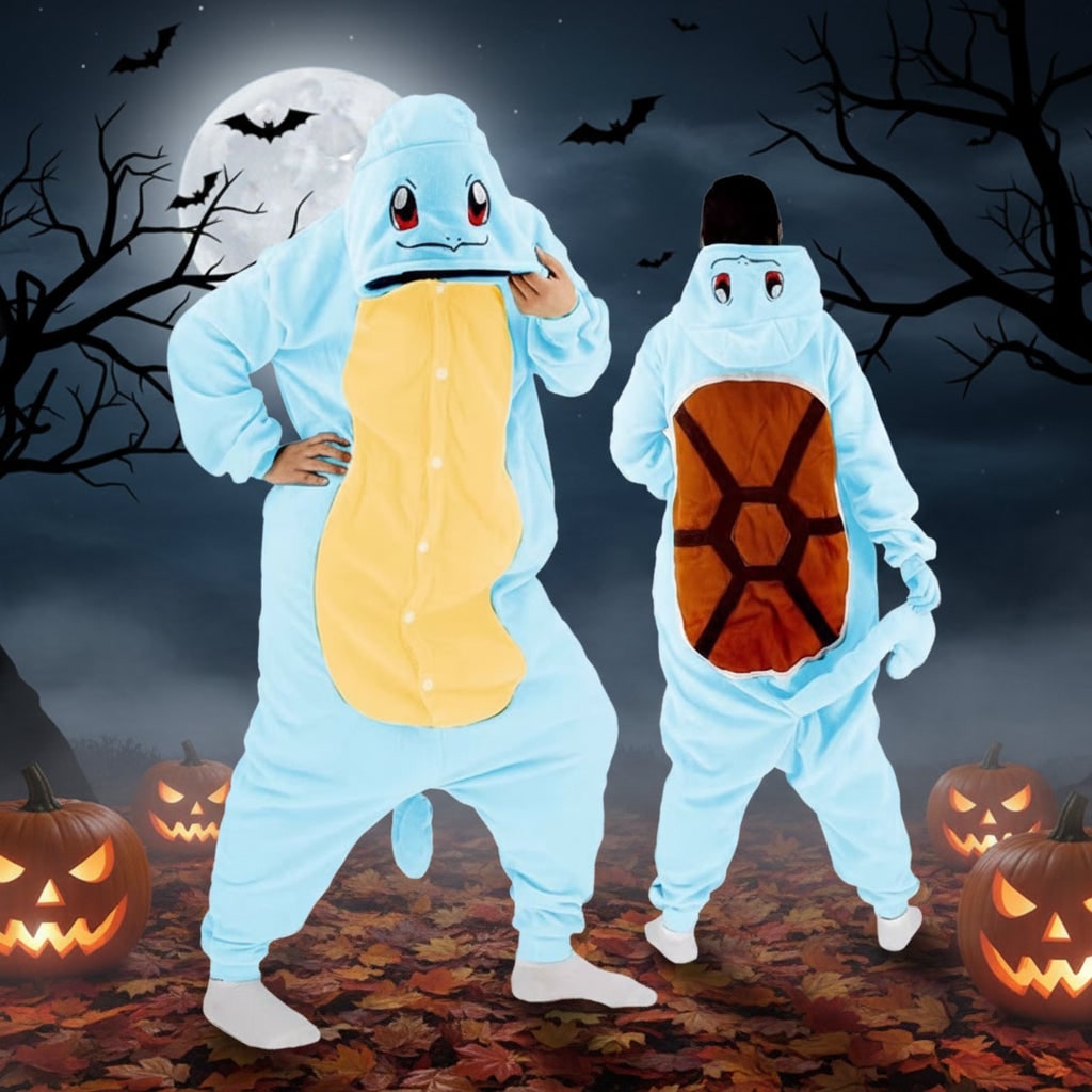Thermabuild | Kids' Halloween Christmas Onesie Pajamas with Character Hood and Fleece for Xmas Party