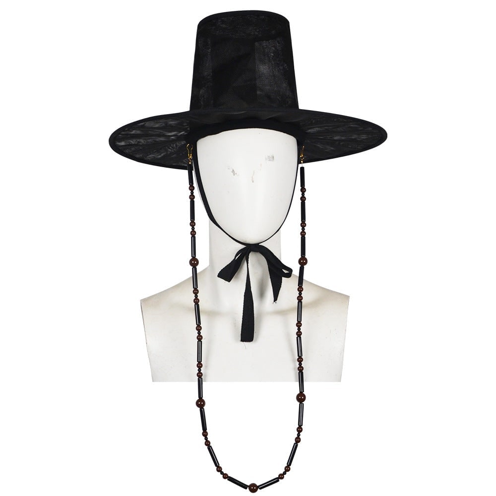 Thermabuild | Kids' Halloween Cosplay Costume Korean Traditional Hanbok with Hat Accessories and Silver Chain Details
