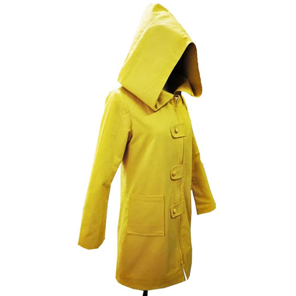 Thermabuild | Kids' Halloween Cosplay Costume Yellow Raincoat Jacket with Hooded Design and Front Zipper Closure