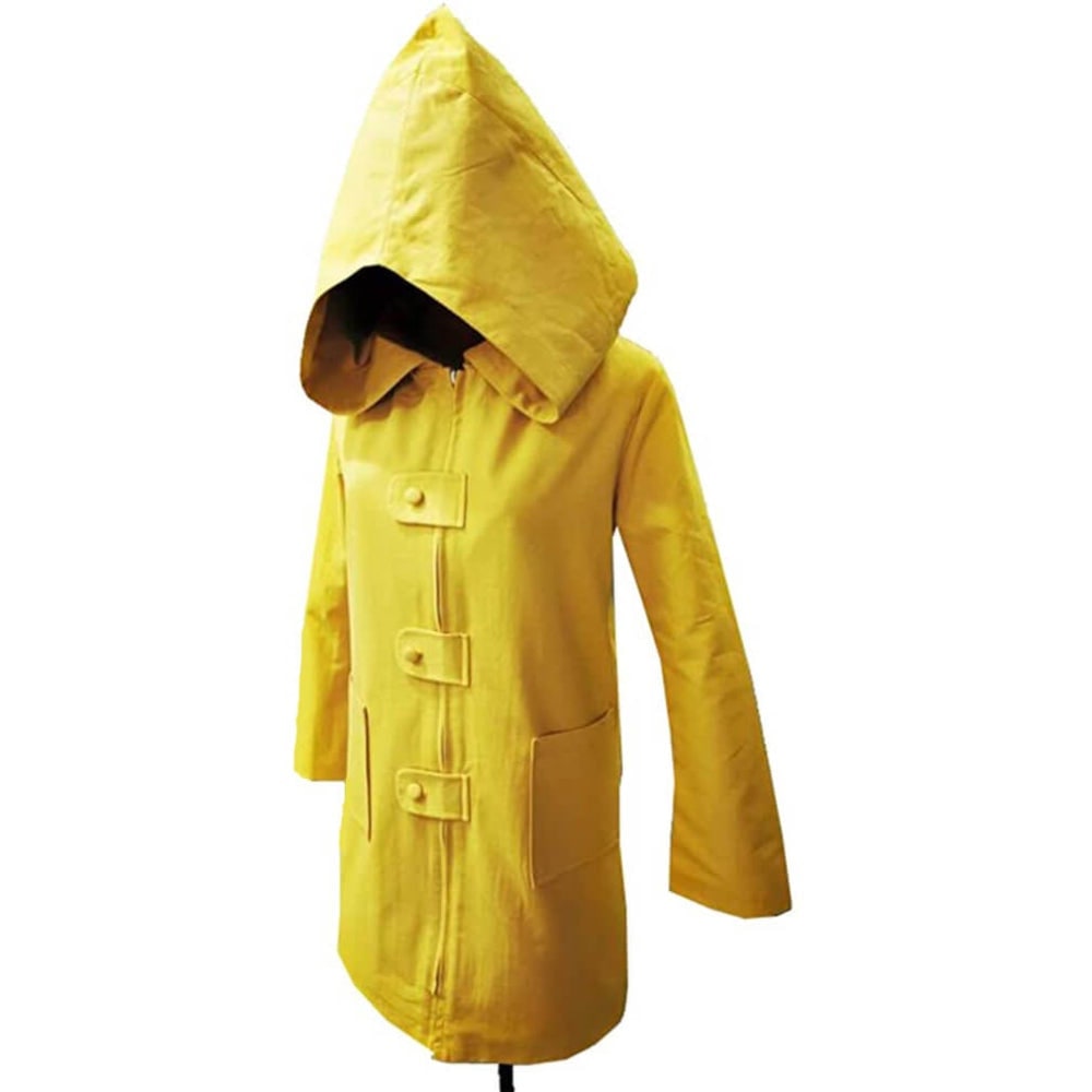 Thermabuild | Kids' Halloween Cosplay Costume Yellow Raincoat Jacket with Hooded Design and Front Zipper Closure