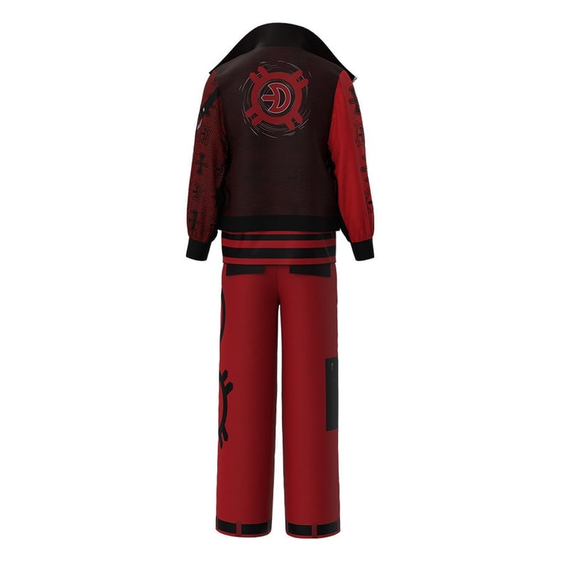 Thermabuild | Kids' Halloween Costume Vampire Cosplay Set with High Collar Jacket and Striped Tee