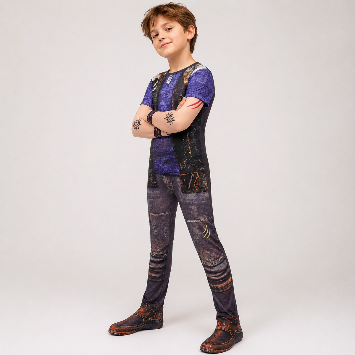 Thermabuild | Kids' Halloween Costume Witch Character and Zip-Up with Printed Design Funny