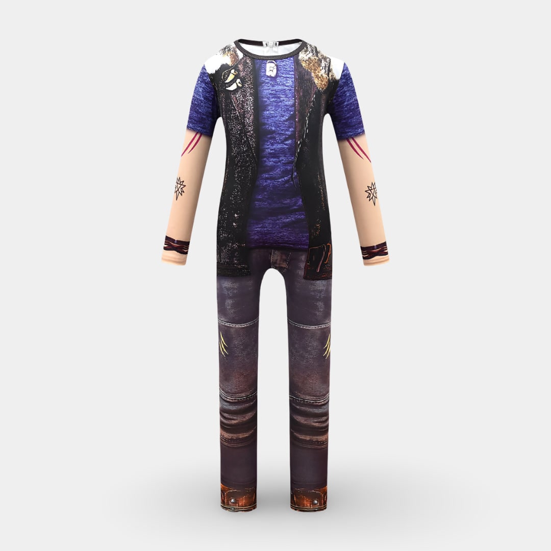 Thermabuild | Kids' Halloween Costume Witch Character and Zip-Up with Printed Design Funny