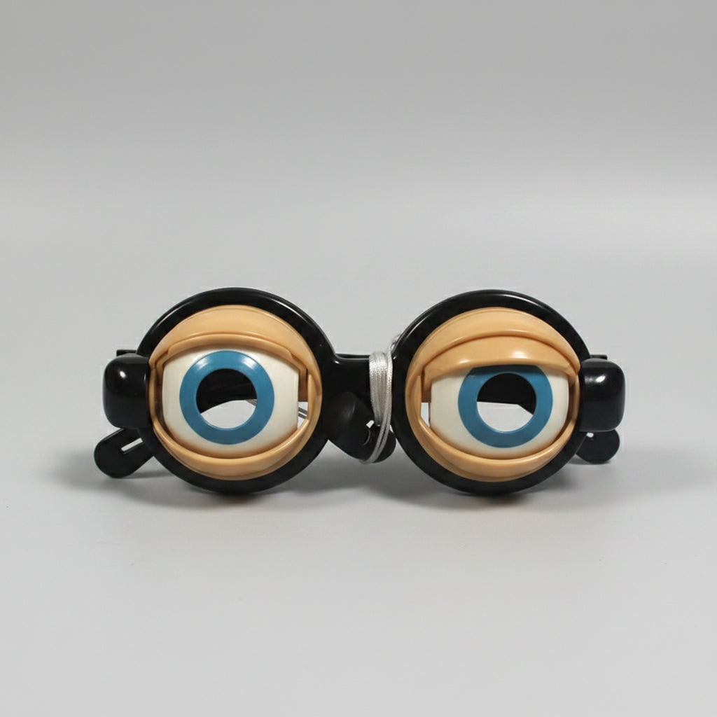 Thermabuild | Kids' Halloween Crazy Eyes Glasses Novelty Prank Toy with Moving Eyelids for Party Fun