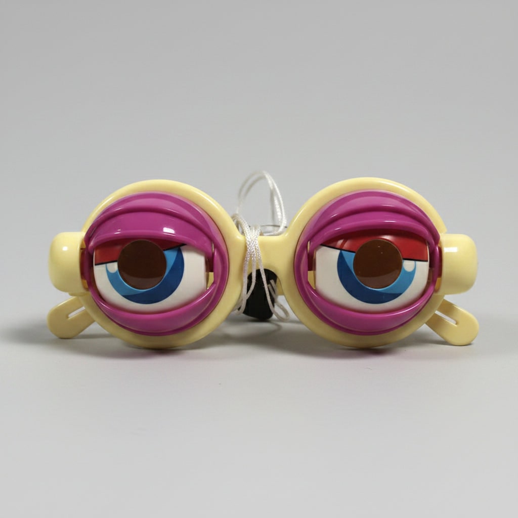 Thermabuild | Kids' Halloween Crazy Eyes Glasses Novelty Prank Toy with Moving Eyelids for Party Fun