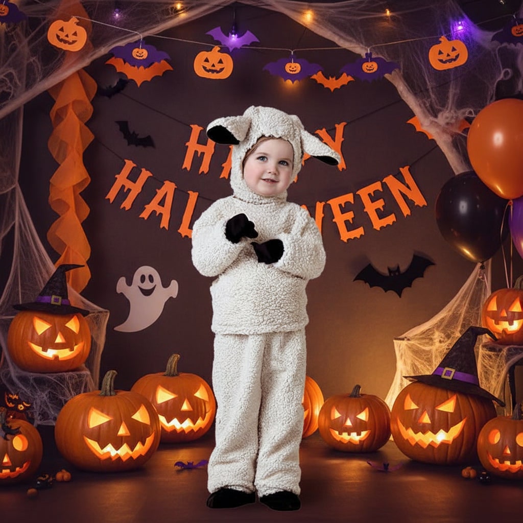 Thermabuild | Kids' Halloween Dinosaur Pirate Vampire Animal Costume with Plush Fleece Hood Mittens and Shoe Covers
