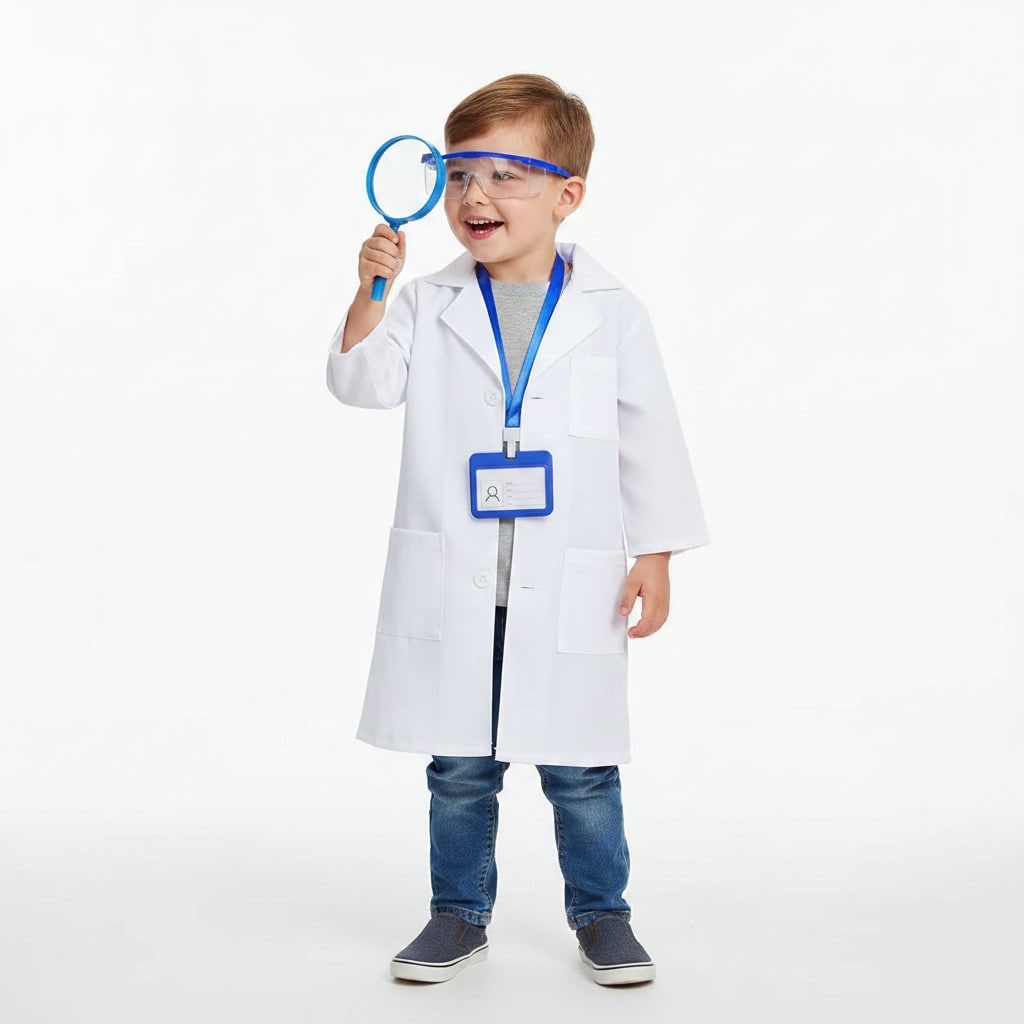Thermabuild | Kids' Halloween Doctor Costume Medical White Lab Coat Set Childs