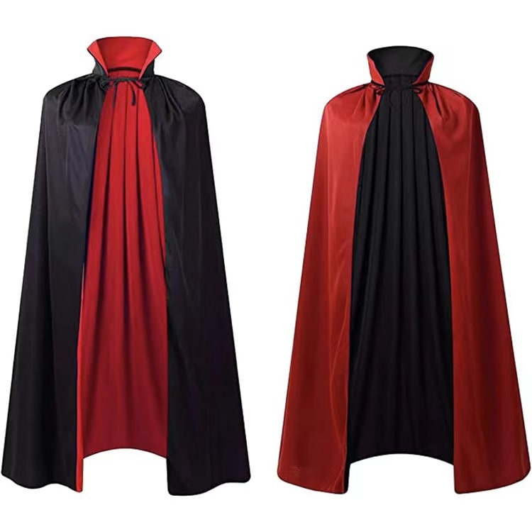Thermabuild | Kids' Halloween Hooded Cloak with Hood and Tie Closure for Costume Party With Red Cape