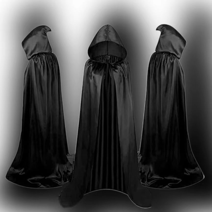 Thermabuild | Kids' Halloween Hooded Cloak with Hood and Tie Closure for Costume Party With Red Cape