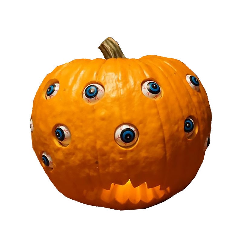 Thermabuild | Kids' Halloween Jack O Lantern Pumpkin Decor with Animatronic Moving Eyes for Scary Party Prop