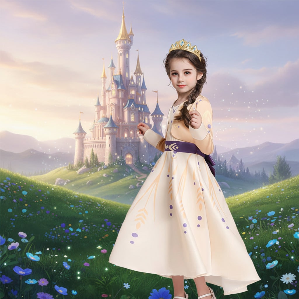 Thermabuild | Kids' Halloween Princess Costume and Dress Up with Tiara and Scepter Games