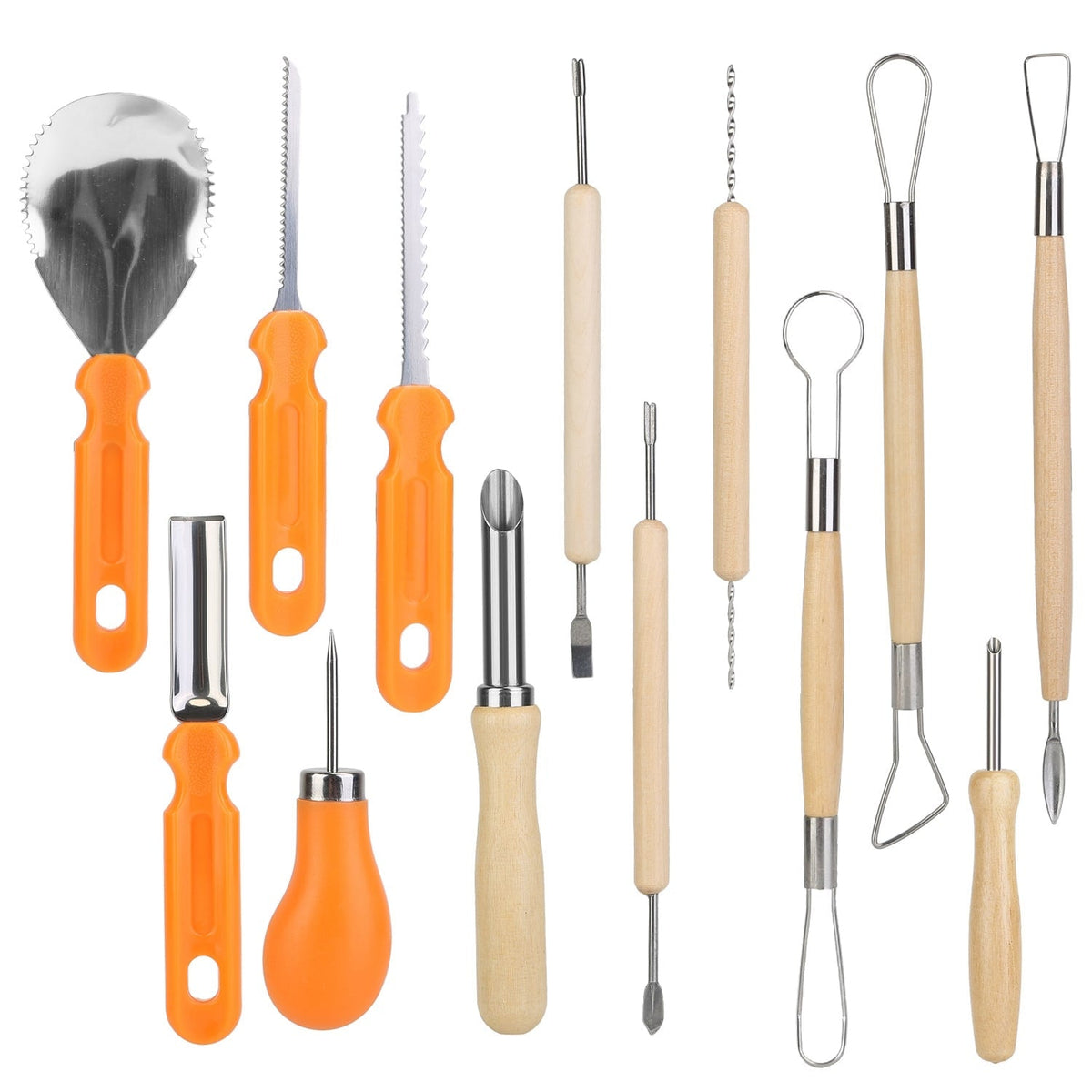 Thermabuild | Kids' Halloween Pumpkin Carving Kit and Tools with Stainless Steel Saws and Sculpting for Supplies