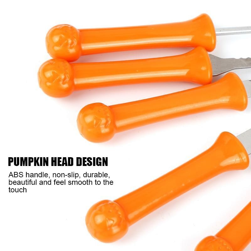 Thermabuild | Kids' Halloween Pumpkin Carving Kit with Tools and Supplies 8-Piece Stainless Steel Set