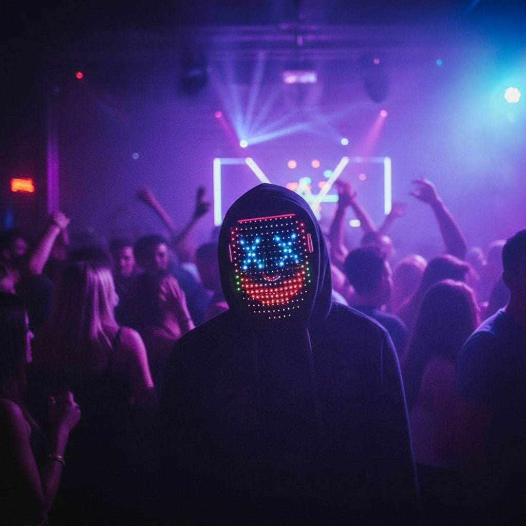 Thermabuild | Kids' Halloween Red Light LED Mask with Therapy and Gesture Control for Party Costume and at Home Use