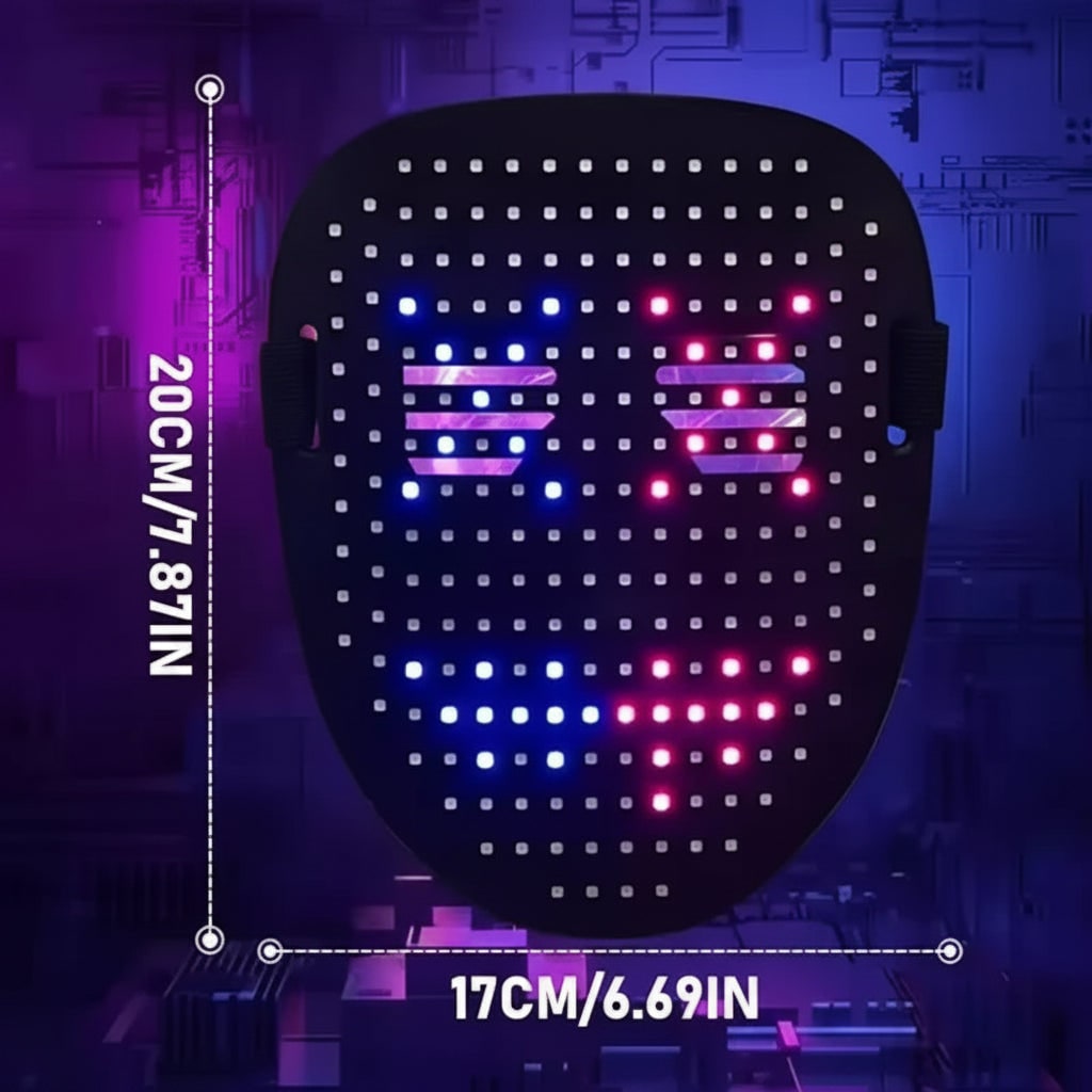 Thermabuild | Kids' Halloween Red Light LED Mask with Therapy and Gesture Control for Party Costume and at Home Use