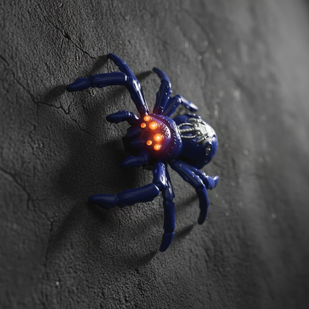 Thermabuild | Kids' Halloween Remote Control Spider Wall Climbing Toy with LED Eyes and Suction Design