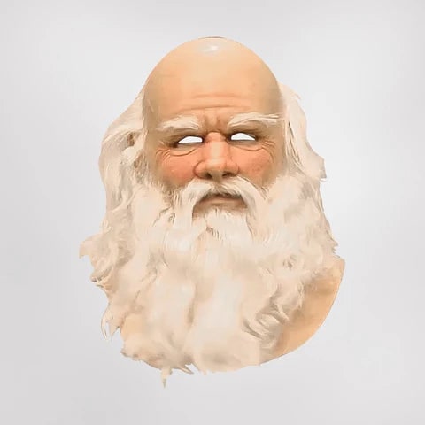 Thermabuild | Kids' Halloween Santa Claus Costume Mask with Realistic Beard and Hair for Creepy Holiday Party
