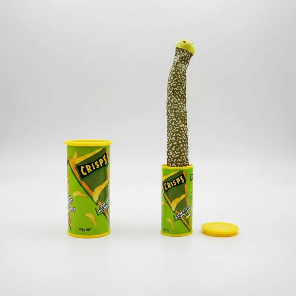 Thermabuild | Kids' Halloween Snake in a Can Fake Prank Toy with Spring-Loaded Jumping Surprise for Party Decoration