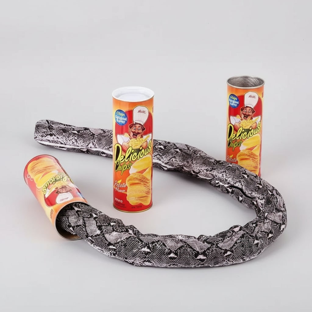 Thermabuild | Kids' Halloween Snake in a Can Fake Prank Toy with Spring-Loaded Jumping Surprise for Party Decoration