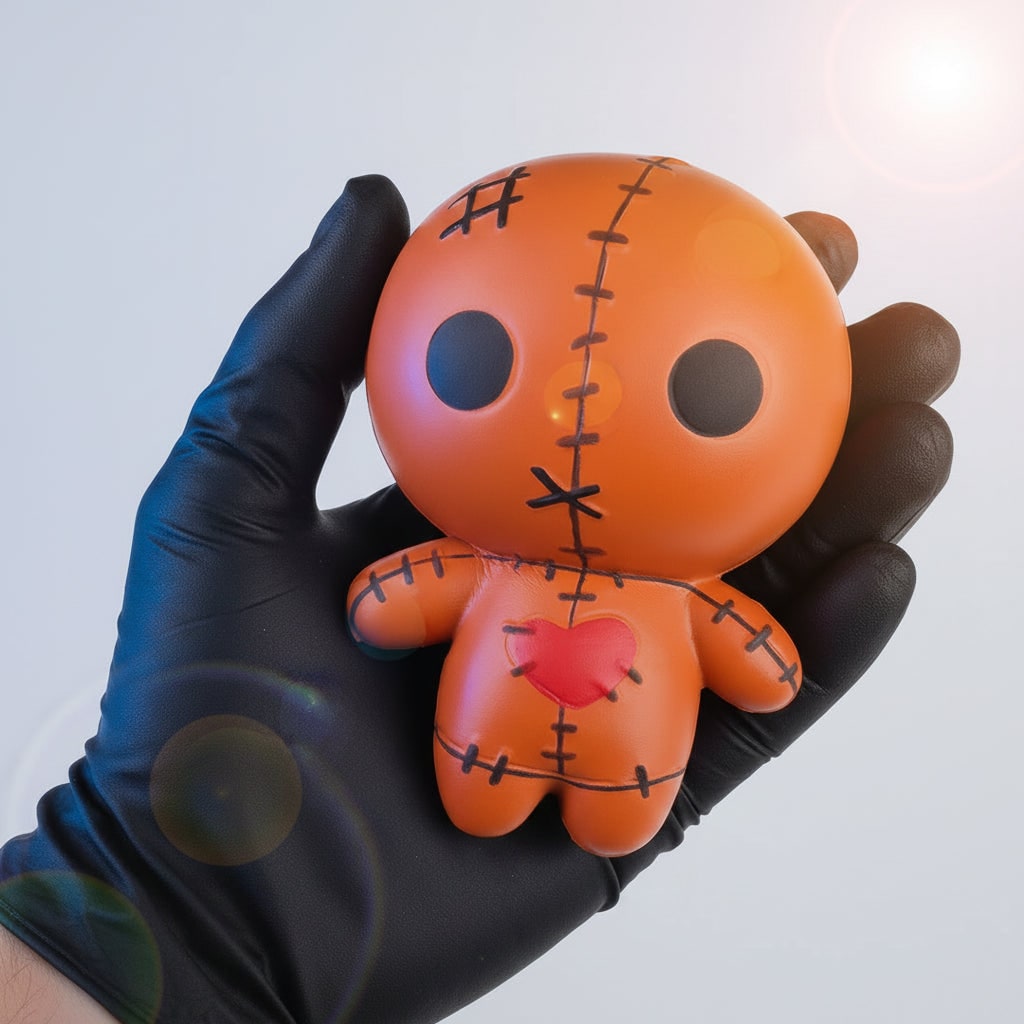 Thermabuild | Kids' Halloween Squishy Toy Stress Relief with Slow Rising Foam Voodoo Doll Design and Stitched Details