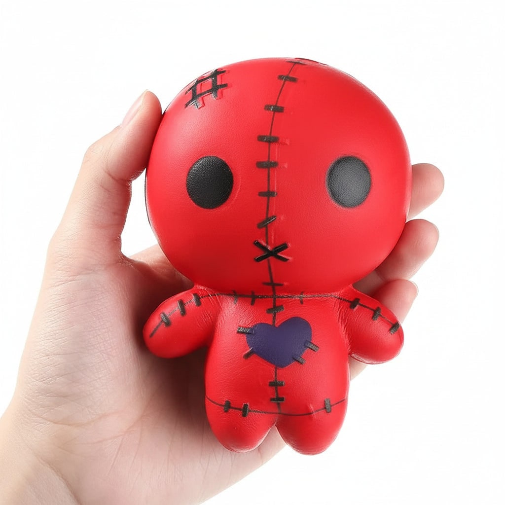 Thermabuild | Kids' Halloween Squishy Toy Stress Relief with Slow Rising Foam Voodoo Doll Design and Stitched Details