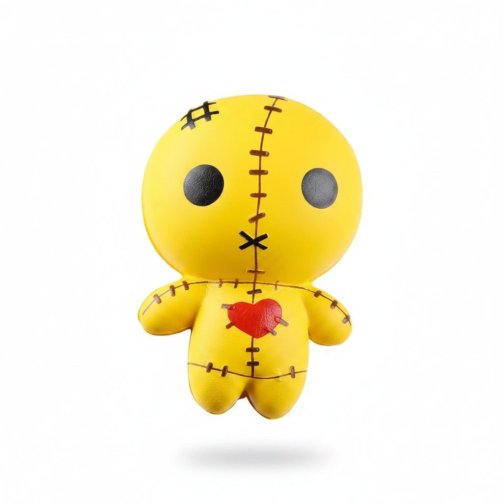 Thermabuild | Kids' Halloween Squishy Toy Stress Relief with Slow Rising Foam Voodoo Doll Design and Stitched Details