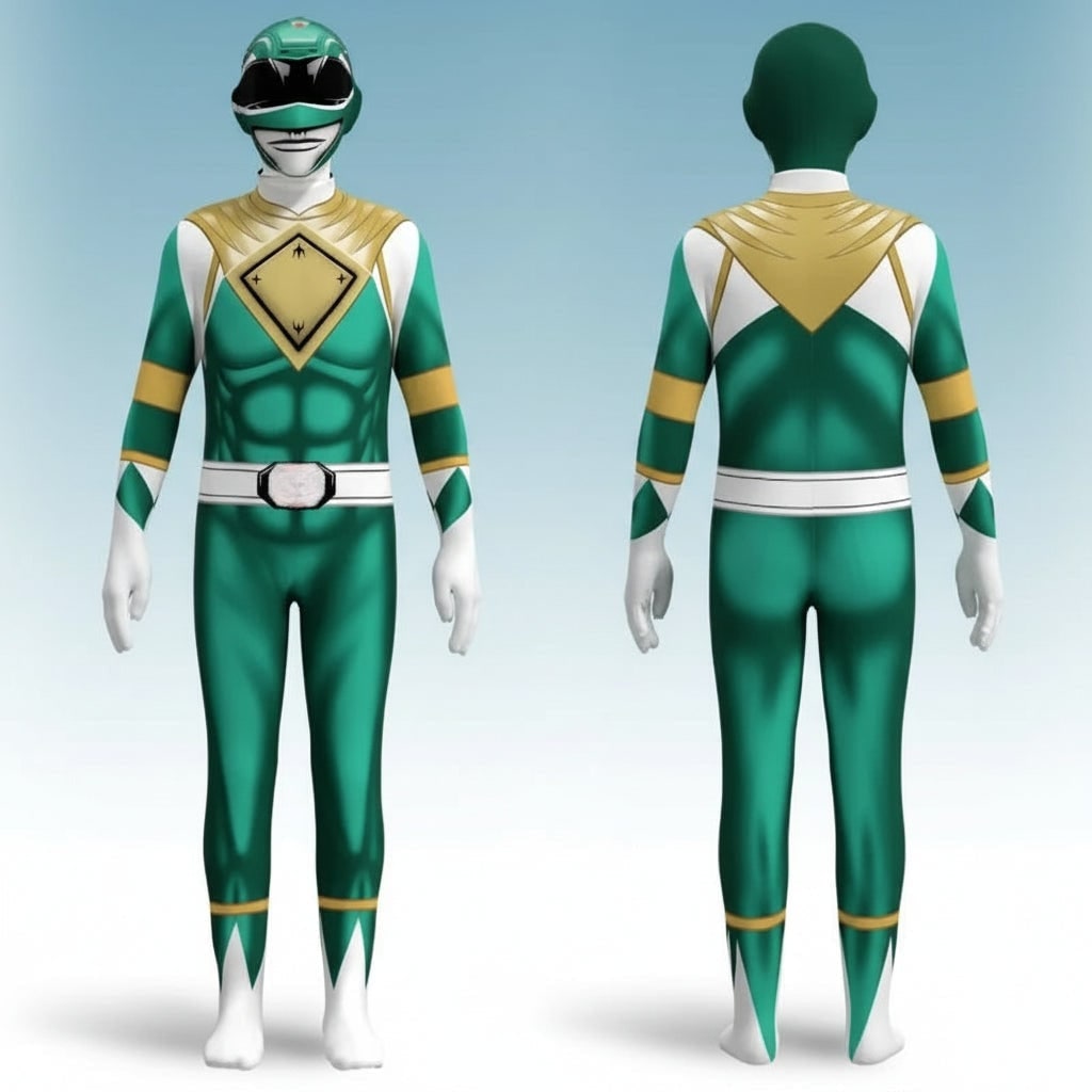 Thermabuild | Kids' Halloween Superhero Bodysuit Costume with Muscle Print and Full Hood