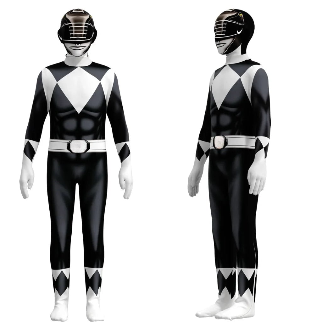 Thermabuild | Kids' Halloween Superhero Bodysuit Costume with Muscle Print and Full Hood